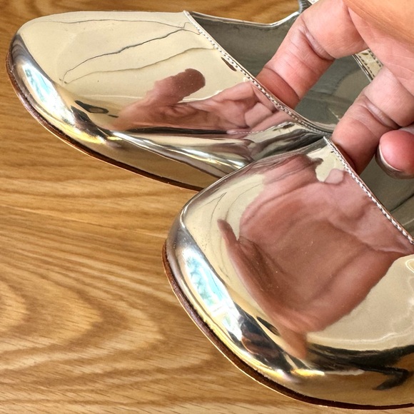 Larroude Blair Ballet Flat In Silver Specchio 8 - Picture 13 of 15